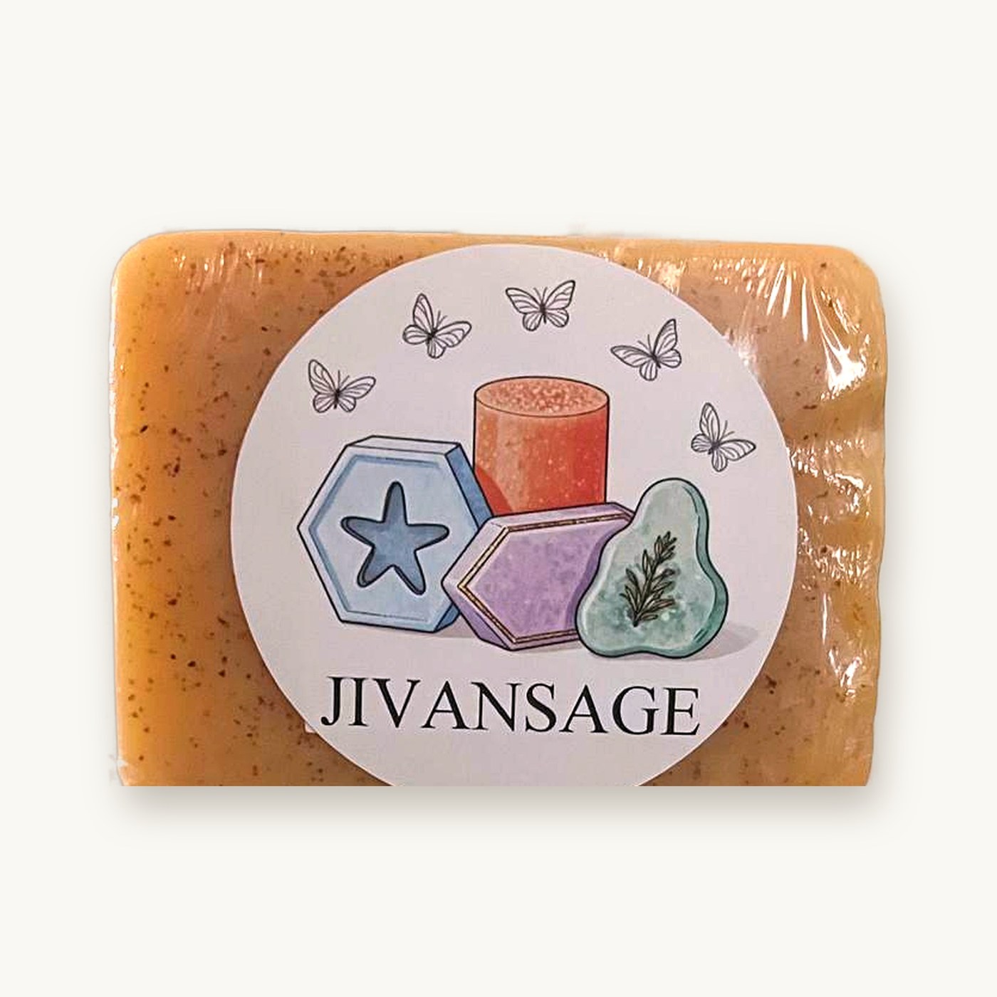 JivanSage Kojic & Turmeric Soap bar with the JivanSage label